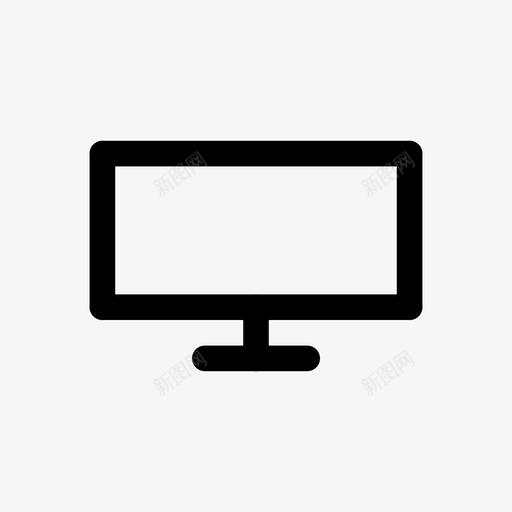 显示器电脑屏幕图标svg_新图网 https://ixintu.com 圆盖 屏幕 显示器 电脑 电视 电视机 直线
