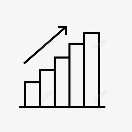 条形图向上数据金融图标svg_新图网 https://ixintu.com 向上 商业 数据 条形图 系列 金融 金融系