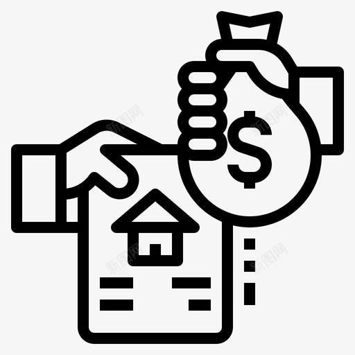 贷款包货币图标svg_新图网 https://ixintu.com 兑换 账户 货币 贷款