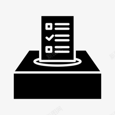 调查箱选票投票箱图标图标