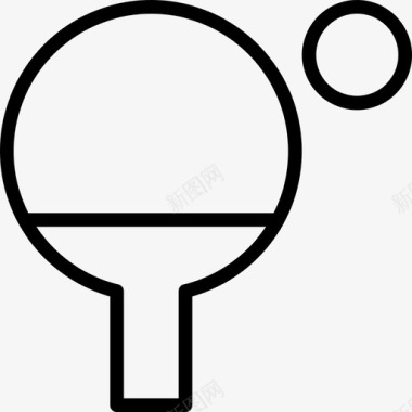 乒乓球玩具7直线型图标图标