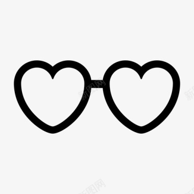 爱情眼镜心灵眼镜图标图标