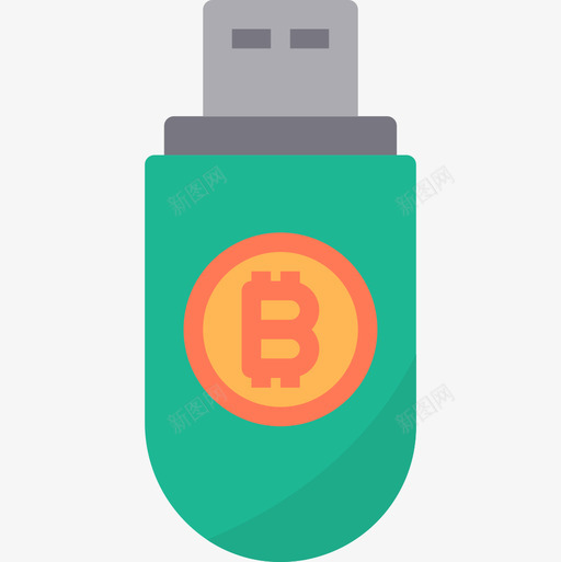 Usb加密货币和比特币3扁平图标svg_新图网 https://ixintu.com Usb 加密 扁平 比特 货币