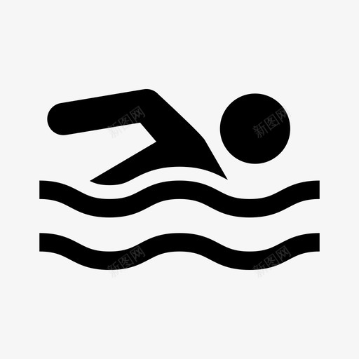 游泳游泳池运动图标svg_新图网 https://ixintu.com 度假 游泳 游泳池 运动