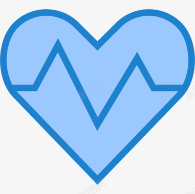 心率健康护理28蓝色图标图标
