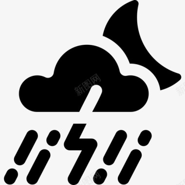 雷雨天气176充满图标图标