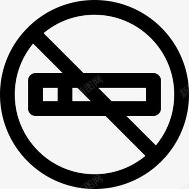 禁止吸烟55号博物馆直线型图标图标