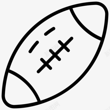 橄榄球橄榄球运动的标志图标图标