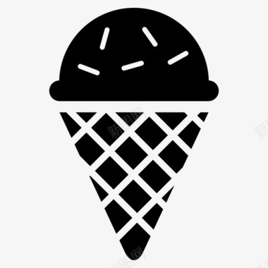 冰淇淋蛋卷甜点图标图标