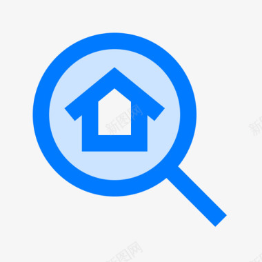 搜索房地产114蓝色图标图标