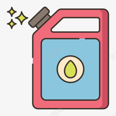 Jerrycan油气2线性颜色图标图标