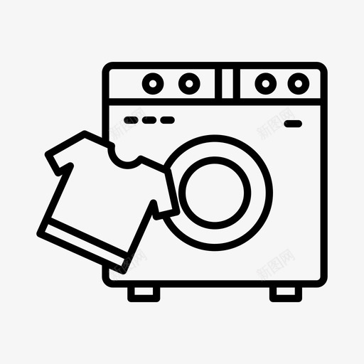 洗衣活动衣物图标svg_新图网 https://ixintu.com 日常 机器 洗衣 活动 衣物