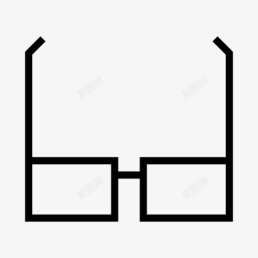 眼镜双眼镜视觉图标svg_新图网 https://ixintu.com 会合线 双眼镜 眼镜 视觉