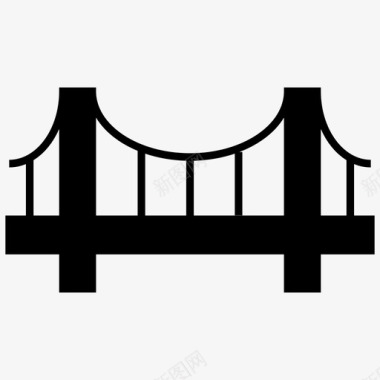 桥梁基础设施地标图标图标