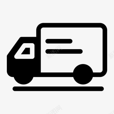 送货送货卡车运输图标图标