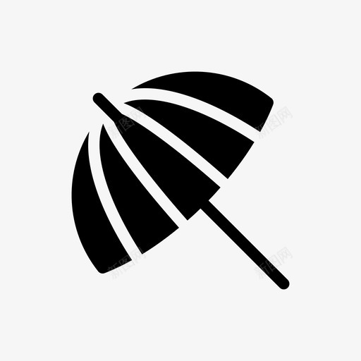 伞海滩雨图标svg_新图网 https://ixintu.com 图标 度假 旅游 海滩