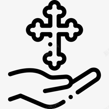 十字架复活节39直纹图标图标