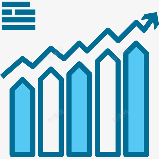 利润图表9蓝色图标svg_新图网 https://ixintu.com 利润 图表 蓝色