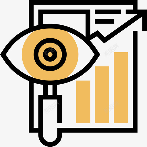 分析数据分析黄色阴影图标svg_新图网 https://ixintu.com 分析 数据分析 阴影 黄色