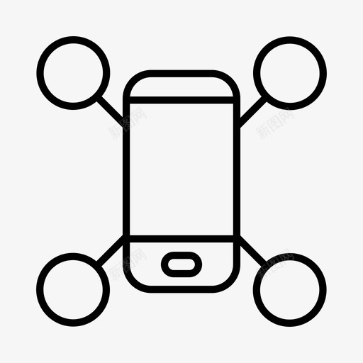 网络移动电话图标svg_新图网 https://ixintu.com 移动电话 网络