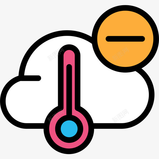 云天气203线性颜色图标svg_新图网 https://ixintu.com 天气 线性 颜色