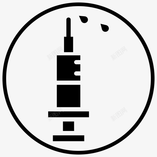 注射器注射剂药品图标svg_新图网 https://ixintu.com 医疗套件2布拉克菲尔 卡通 注射剂 注射器 疫苗 药品 针头