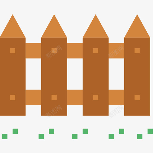 围栏园艺工具3平面图标svg_新图网 https://ixintu.com 园艺 围栏 工具 平面