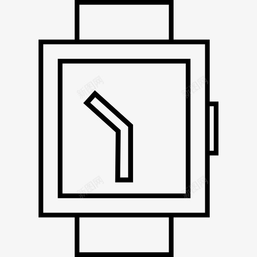 智能手表时间时钟腕表图标svg_新图网 https://ixintu.com 手表 时钟 时间 智能 腕表