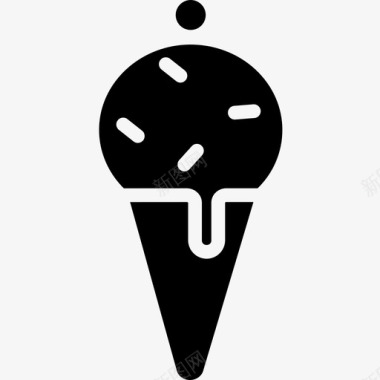 冰淇淋筒旅行186固体图标图标