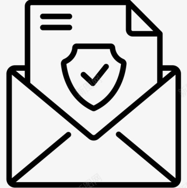 邮件保护安全5直邮图标图标