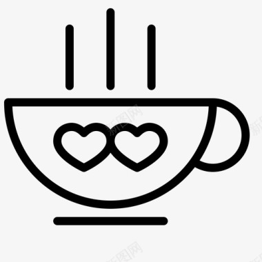 咖啡之恋情侣浪漫图标图标