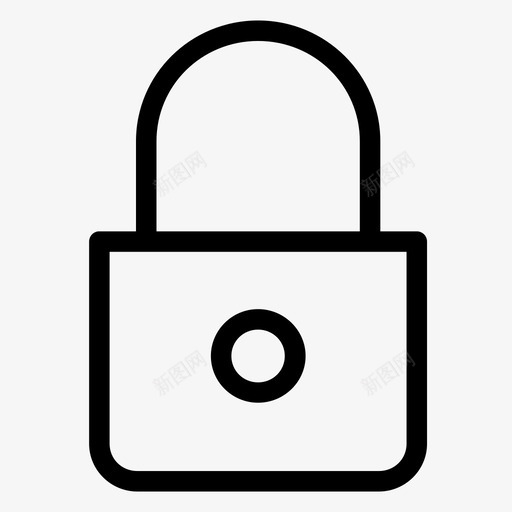 安全锁锁定保护图标svg_新图网 https://ixintu.com 介质 保护 安全 用户界面 管理 锁定