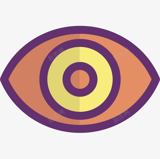 眼睛基本图标9线性颜色svg_新图网 https://ixintu.com 基本图标9 眼睛 线性颜色