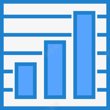 增加图表3蓝色图标图标