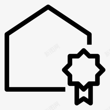 房子建筑物证书图标图标