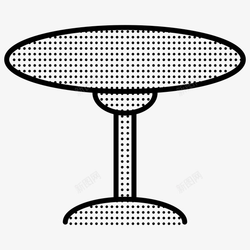 桌子圆桌桌子点着图标svg_新图网 https://ixintu.com 圆桌 桌子 点着