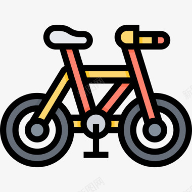 山地车自行车15线颜色图标图标