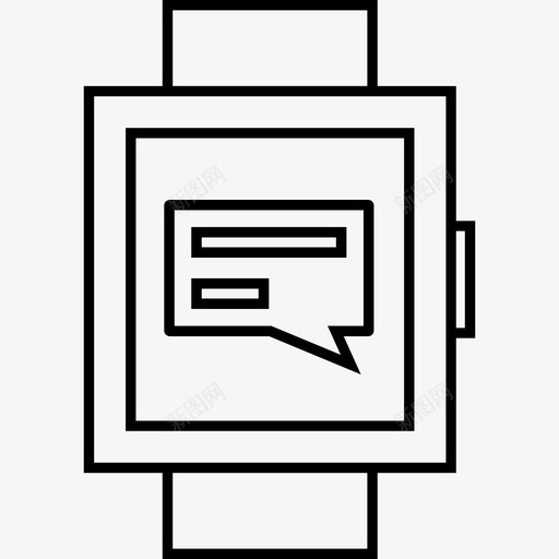 智能手表短信聊天室智能手表线路图标svg_新图网 https://ixintu.com 手表 智能 短信 线路 聊天室