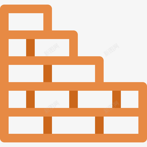 砖墙建筑25线颜色图标svg_新图网 https://ixintu.com 建筑25 砖墙 线颜色