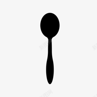 黑勺陶器叉子图标图标