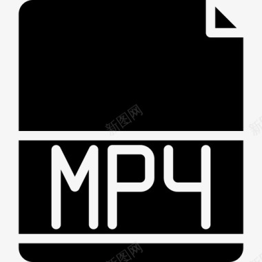 Mp4文件扩展名4填充图标图标