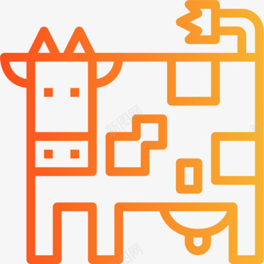 牛动物8坡度图标图标