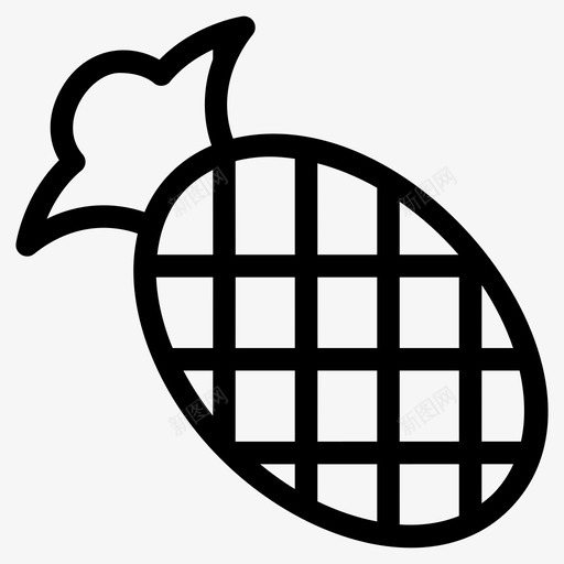 菠萝有机食品热带水果图标svg_新图网 https://ixintu.com 图标 快餐 有机 水果 热带水果 系列 菠萝 蔬菜 食品