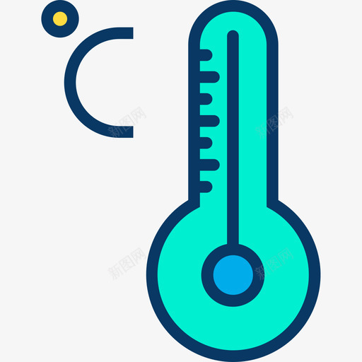 温度计天气191线性颜色图标svg_新图网 https://ixintu.com 天气 温度计 线性 颜色