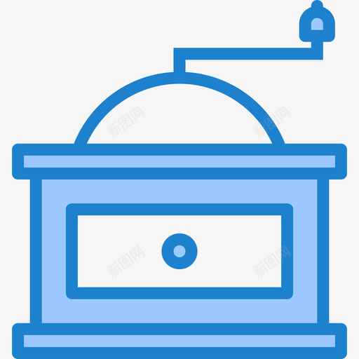研磨机咖啡52蓝色图标svg_新图网 https://ixintu.com 咖啡52 研磨机 蓝色