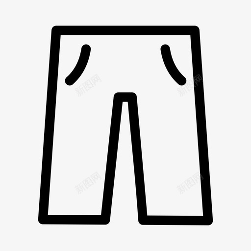 裤子棉花款式图标svg_新图网 https://ixintu.com 棉花 款式 纺织品 裤子
