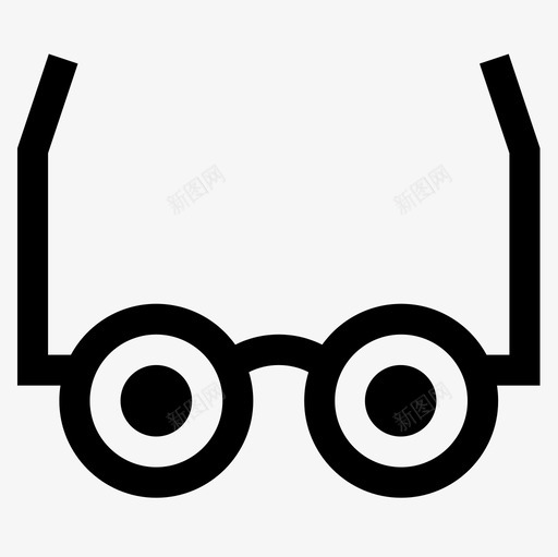 眼镜书呆子26填充图标svg_新图网 https://ixintu.com 书呆子 填充 眼镜