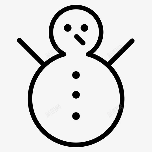 雪人圣诞节快乐图标svg_新图网 https://ixintu.com 冬天 圣诞节 快乐 新年 雪人