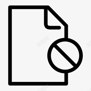 无纸禁止文件图标图标