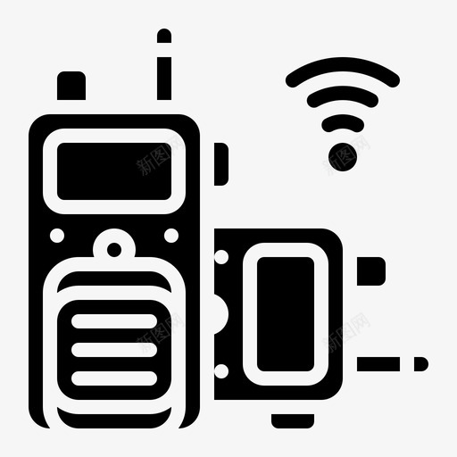 对讲机小工具收音机图标svg_新图网 https://ixintu.com usb电子小工具字形 wifi 对讲机 小工具 收音机